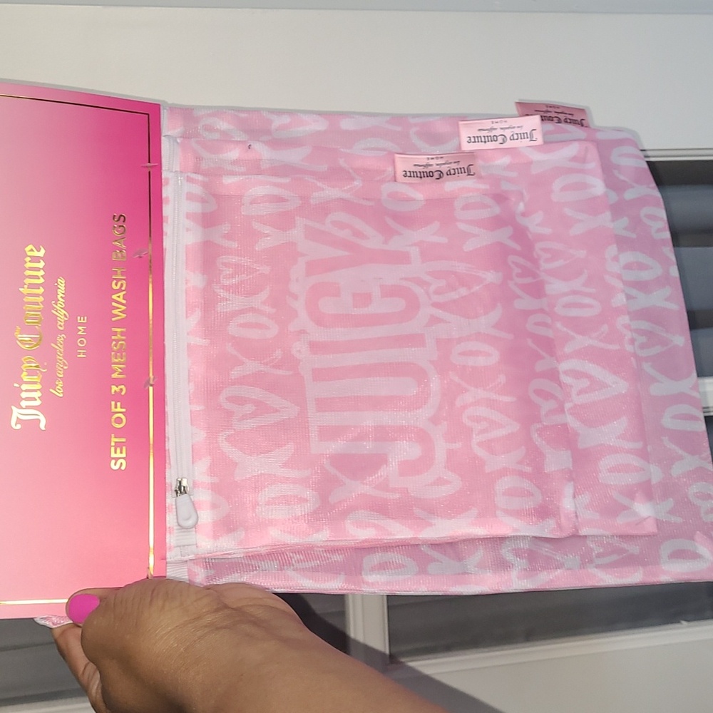 Juicy Couture Vibrant Pink Mesh Bag Trio
